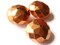 3 31mm x 21mm Vintage Red Copper Faceted Rondelle Beads Copper Plated Plastic Beads
